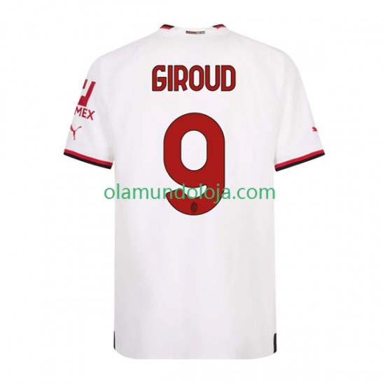 Camisola AC Milan Olivier Giroud 9 Homem Equipamento Segundo 2022-2023 Manga Curta